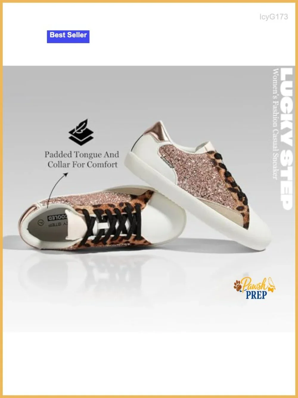 Womens Glitter Sneakers Sparkly Athletic Shoes Party Casual Anti-slip Rubber